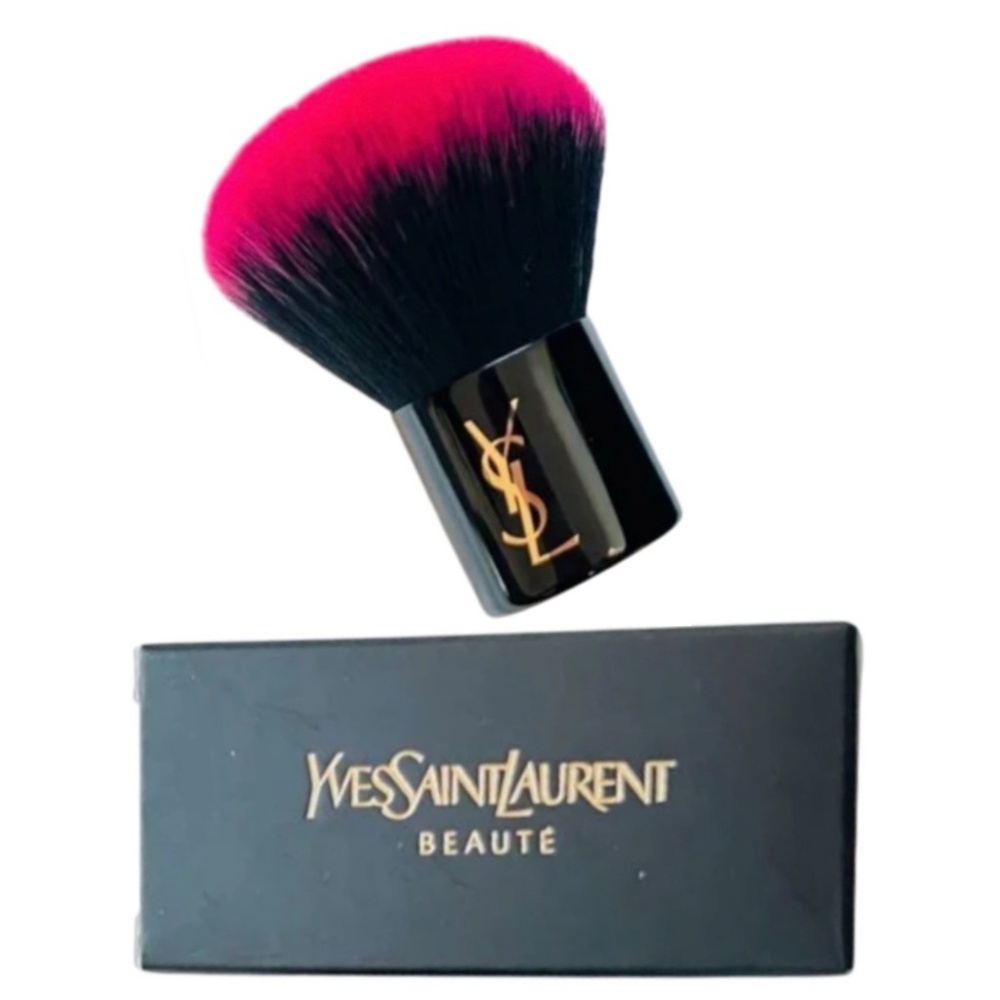 YSL Yves Saint Laurent Kabuki Brush Black & Fuchsia NEW BOX